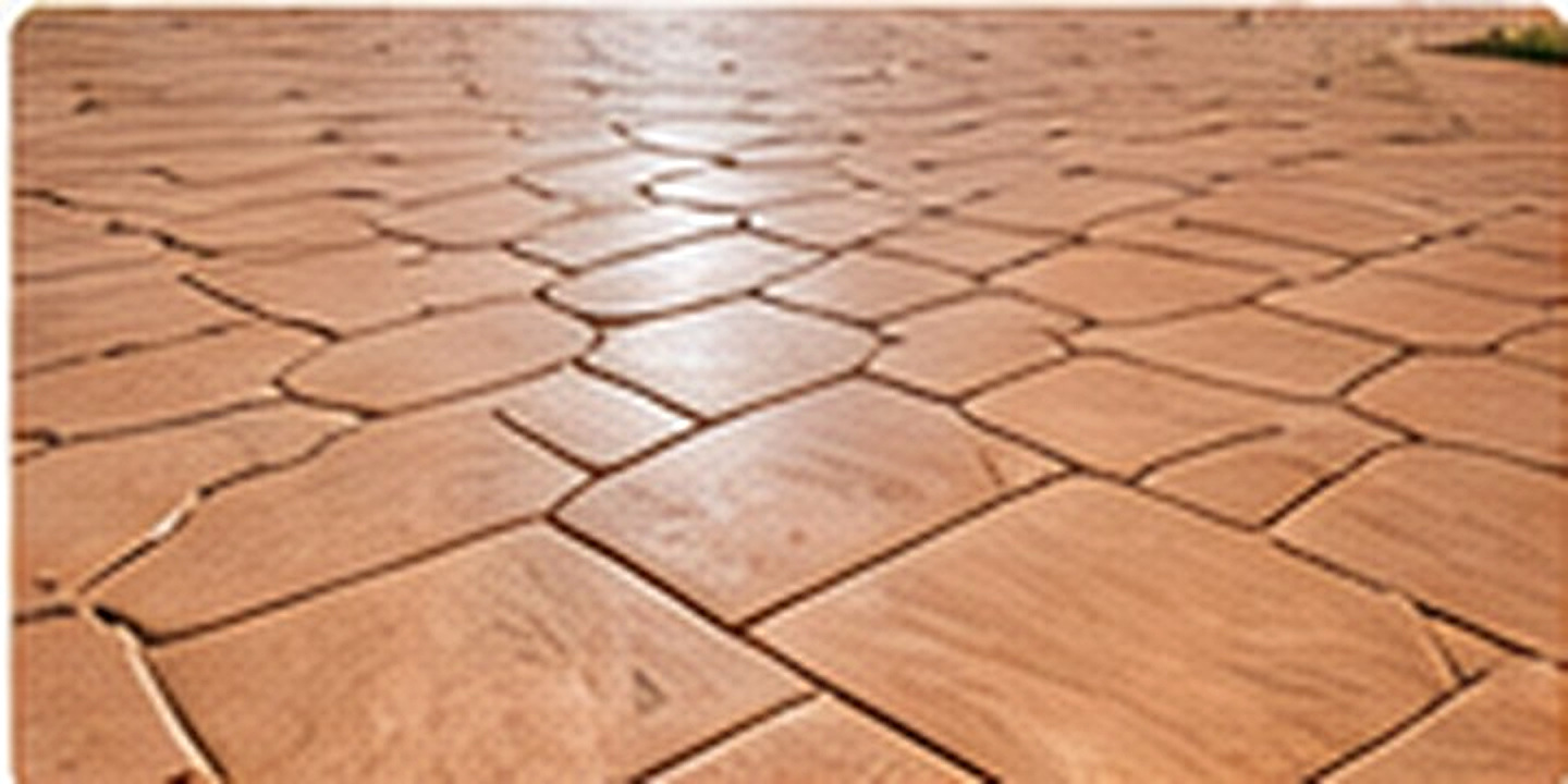 Stamped decorative concrete surface